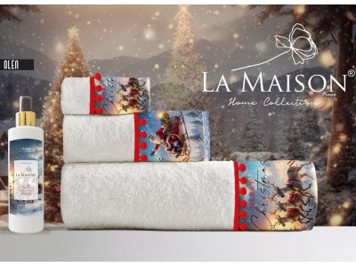 Подарочный набор полотенец La Maison с парфюмом - Olen (Turkey), 3 штуки Подарочный набор полотенец La Maison с парфюмом - Olen (Turkey), 3 штуки